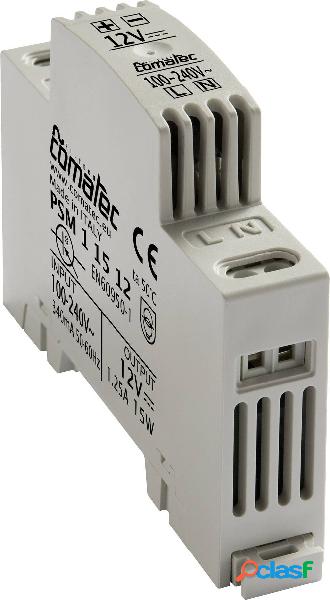 Comatec PSM1/15.12 Alimentatore per guida DIN 12 V/DC 1.25 A