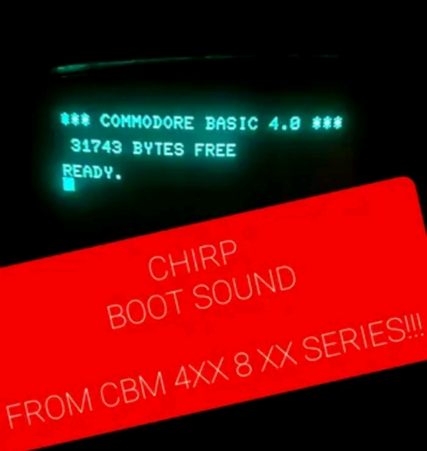 Commodore pet  cbm basic 4.0 upgrade chirp boot sound