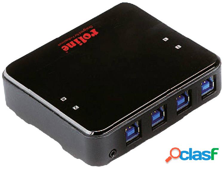 Commutatore USB 3.0 Roline 8 Porte 14.01.2314 Nero