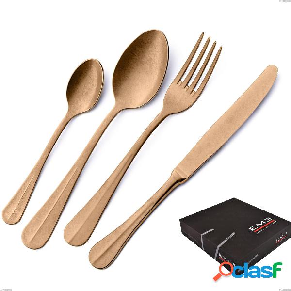 Confezione regalo 49 pezzi Royal Retrò PVD Gold, Acciaio