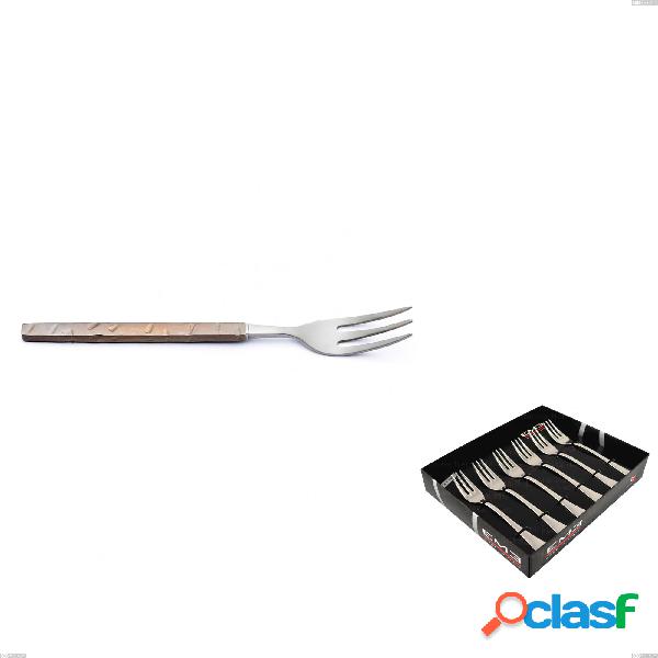 Confezione vetrina 6 pezzi forchettine dolce Zeus Fire,
