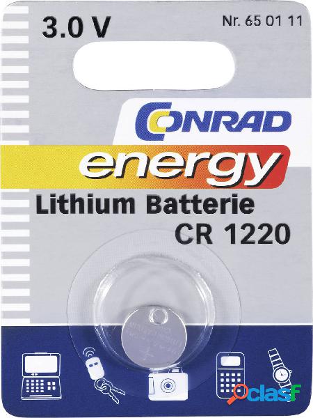 Conrad energy CR1220 Batteria a bottone CR 1220 Litio 30 mAh