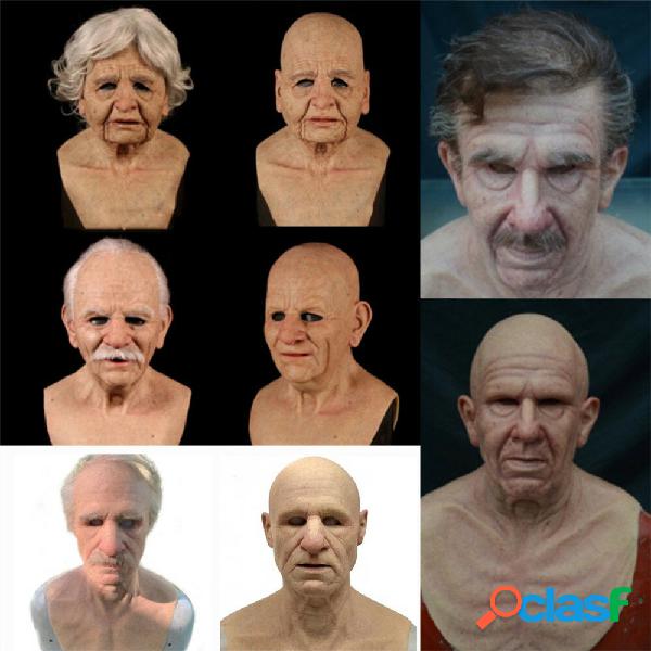 Cosplay Rubber Old Man Maschera Realistico Lattice