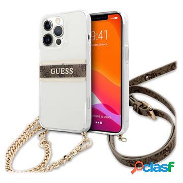 Cover Guess 4G Script & Chain per iPhone 13 Pro - Marrone /