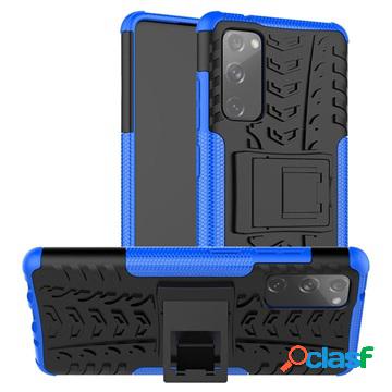Custodia Ibrida Antiscivolo per Samsung Galaxy S20 FE - Blu