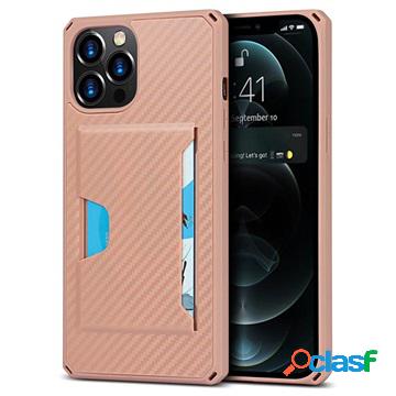 Custodia Ibrida con Portacarte per iPhone 12 Pro Max - Fibra