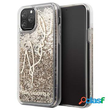 Custodia Karl Lagerfeld Signature Liquid Glitter per iPhone