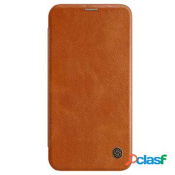 Custodia a Flip Nillkin Qin per iPhone 12 Pro Max - Marrone