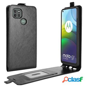 Custodia a Flip Verticale per Motorola Moto G9 Power - Nera