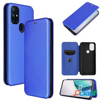 Custodia a Flip per OnePlus Nord N10 5G - Fibra di Carbonio