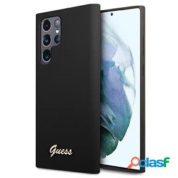 Custodia in Silicone Guess Metal Logo per Samsung Galaxy S22