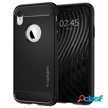 Custodia in TPU Spigen Rugged Armor per iPhone XR - Nero