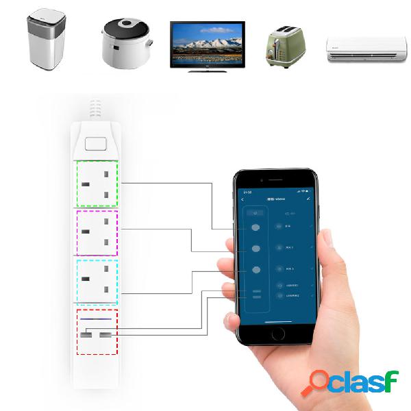 DHEKINGD D802 Smart WIFI APP Control Power Strip con 3 prese
