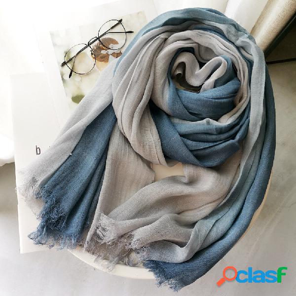Donna Cotone Sfumato Colore a contrasto Donna Casual