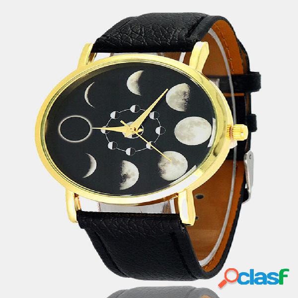 Donna romantica solare Moon Phase Lunar Eclipse Leather