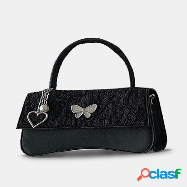 Donne Ecopelle Moda Farfalla Catena Deco Crossbody Borsa