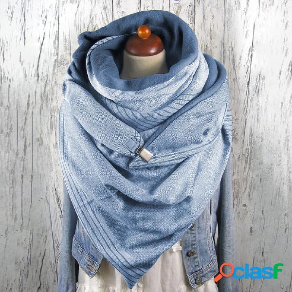Donne Plus Velluto Spessore Contrasto Colore Moda Casual