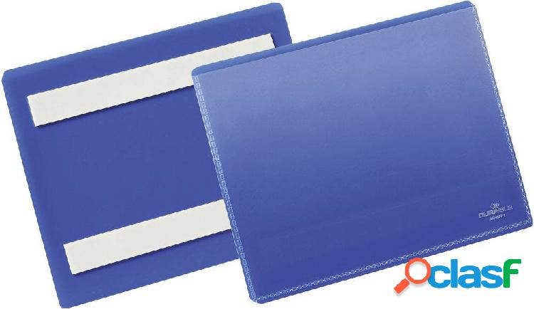 Durable 176307 Tasca per etichette, autoadesiva Blu scuro (L