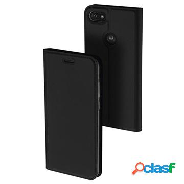 Dux Ducis Skin Pro Motorola Moto E6 Play Flip Case - Black