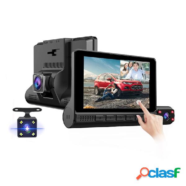 E-ACE 4 Pollici Auto DVR 3 Telecamere lente