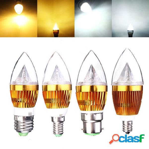 E12 E14 E27 B22 Dimmerabile 3W LED Lampadario Candela