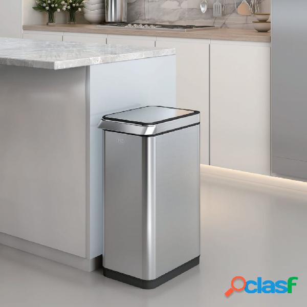 EKO Pattumiera Touch 30 L Argento Opaco