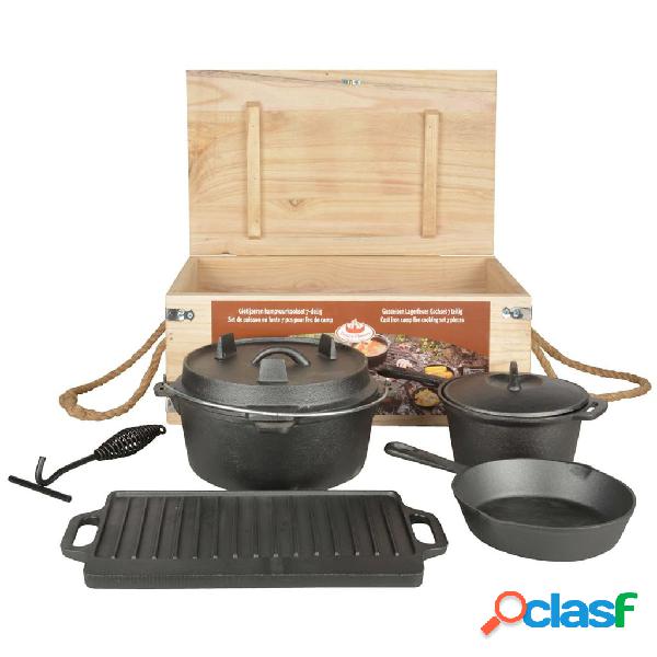 Esschert Design Fornelli da campeggio set da sette pezzi