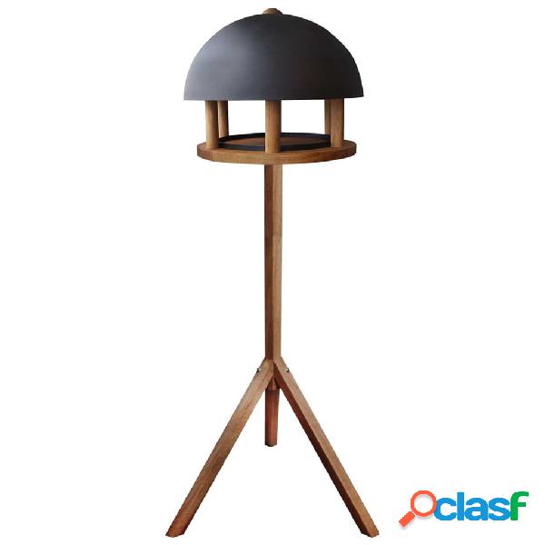 Esschert Design Tavolo per Uccelli Tetto Rotondo in Acciaio
