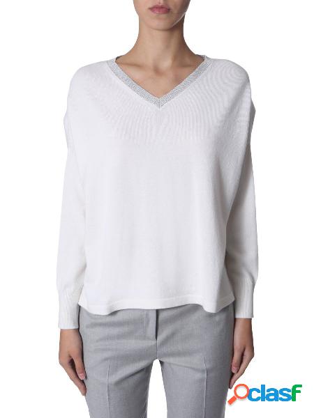 FABIANA FILIPPI MAGLIA DONNA MAD129W674A292094 LANA BIANCO