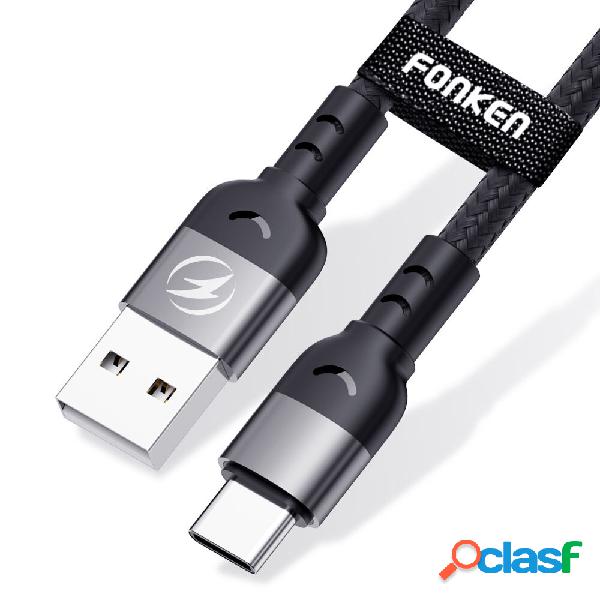 FONKEN 3A Cavo di ricarica rapida da USB a USB-C Cavo di