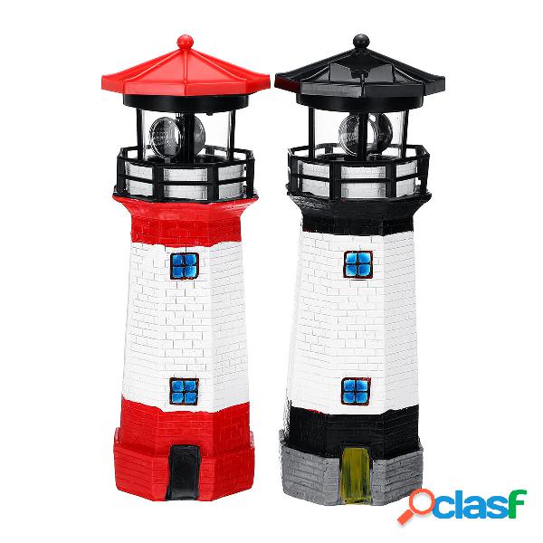 Faro ricaricabile ad energia solare LED in resina LightHouse