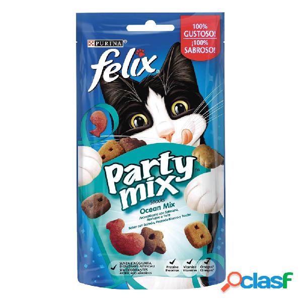 Felix Party Mix Snack per gatti Ocean Mix con Salmone,