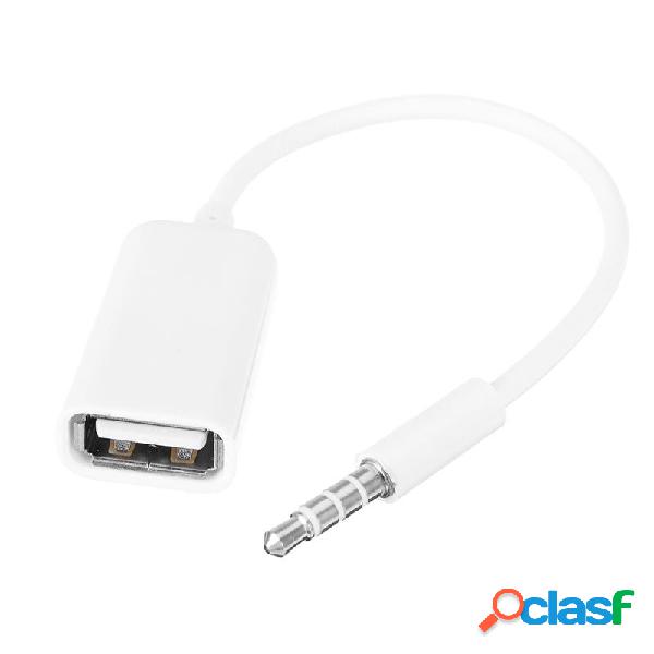 Femmina USB 3.0 a Adattatore audio maschio da 3,5 mm bianco