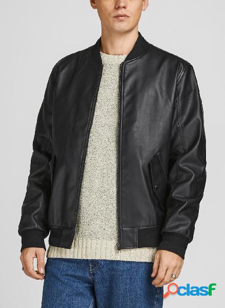 GIACCA BOMBER NEO IN FINTA PELLE