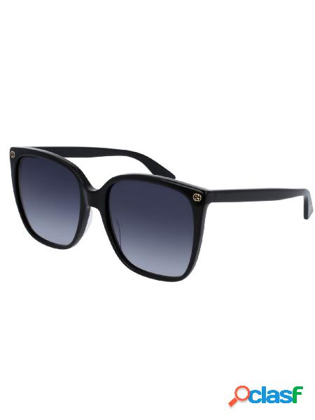 GUCCI OCCHIALI DA SOLE DONNA GG0022S001 METALLO NERO