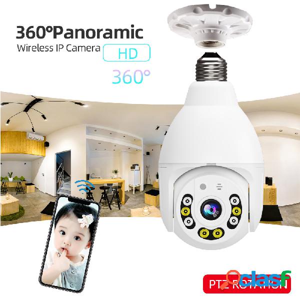 GUUDGO V380 8 LED WIFI E27 Lampadina Dome fotografica PTZ AP