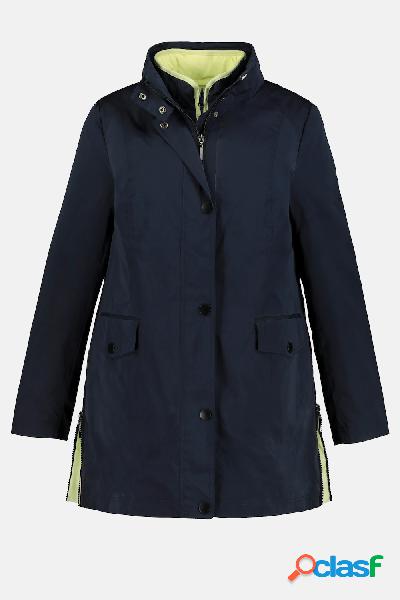 Giacca, gilet double face, colletto alto, cerniera a due