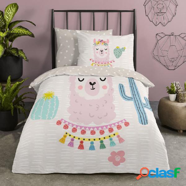 Good Morning Copripiumino per Bambini LLAMA 140x200/220 cm