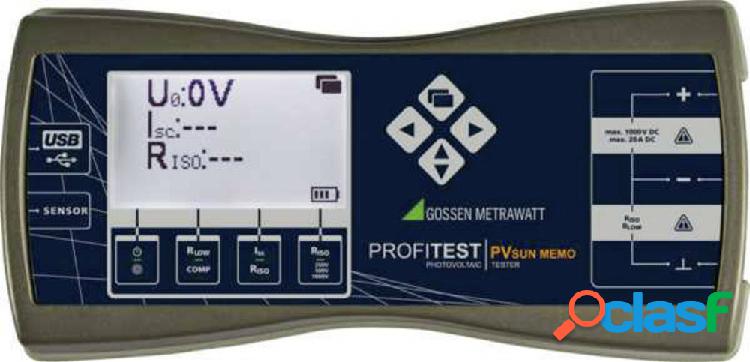 Gossen Metrawatt PROFITEST PV SUN MEMO Kit tester per