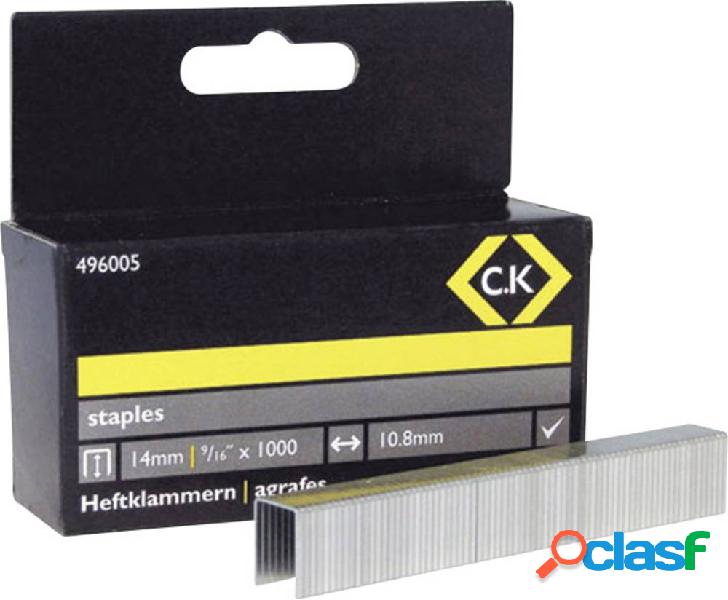 Graffe C.K larghezza 10,5 mm x altezza 14 mm, scatola da