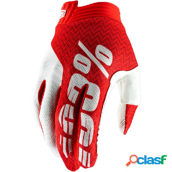 Guanti moto 100% I-Track rosso/bianco