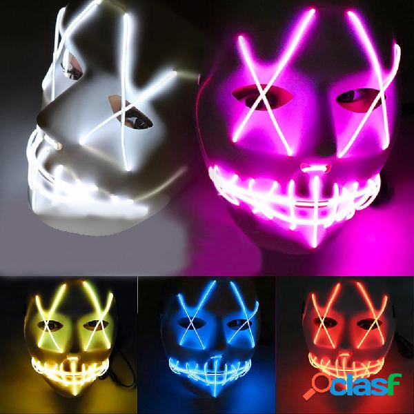 Halloween Ghost Slit Pleasure Light Light EL Line Maschera
