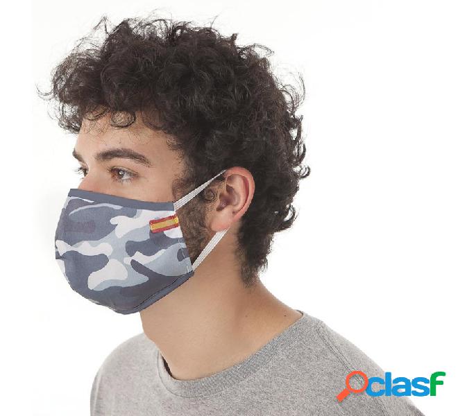 Igienico maschera grigia mimetico con la bandierina 3 Filtri
