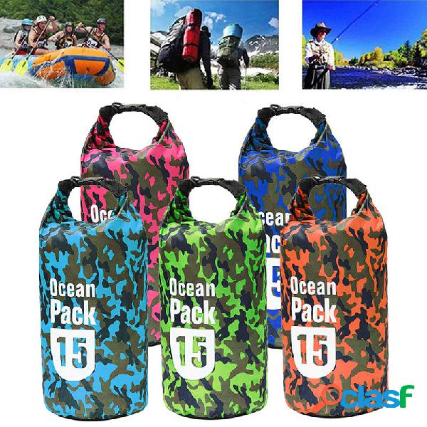 Impermeabile 15L Borsa campeggio Deposito Rafting a secco