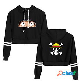 Inspired by One Piece Cosplay Polyster Crop Top Hoodie Anime