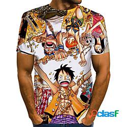 Ispirato da One Piece Monkey D.Rufy Maglietta Anime 100%