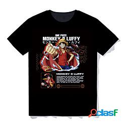 Ispirato da One Piece Monkey D.Rufy Maglietta Cartone