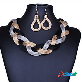Jewelry Set Braided Twisted Party Ladies Elegant Vintage