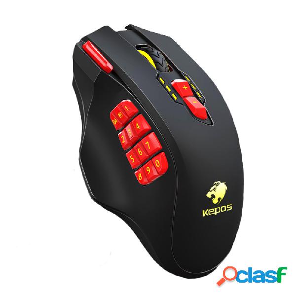 Kepos Macro Mouse da gioco programmabile 18 Pulsanti