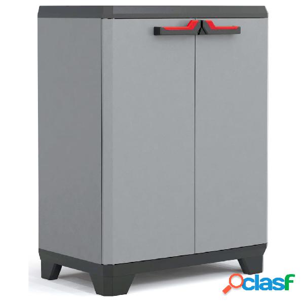 Keter Armadietto Basso Stilo Grigio e Nero 90 cm